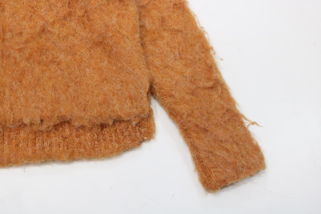 Thevon 제본 오렌지 모헤어 블렌드 브이넥 니트 가디건 상품이미지5