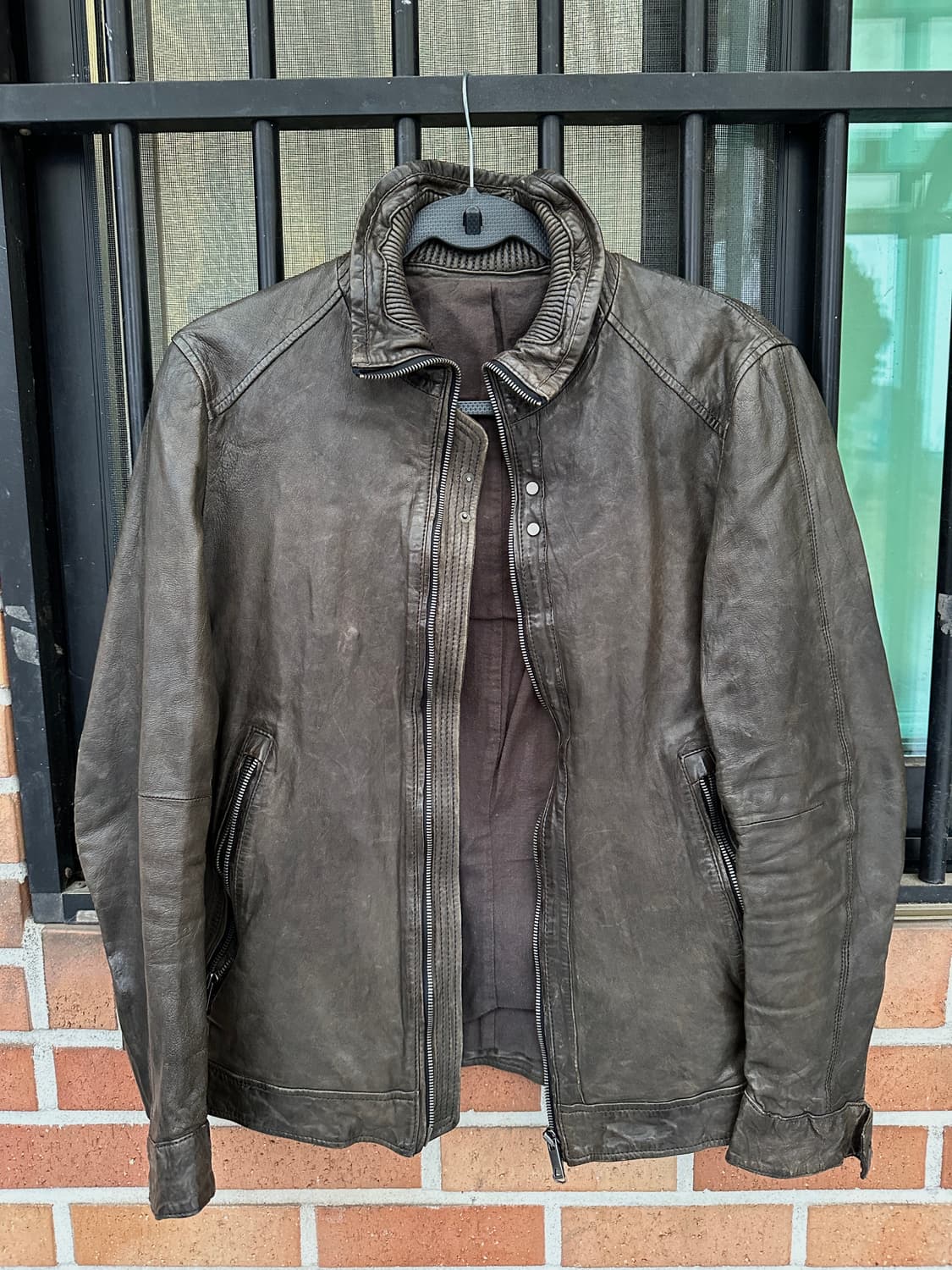 (M)솔리드옴므 쉽스킨 레더 자켓 상품이미지2