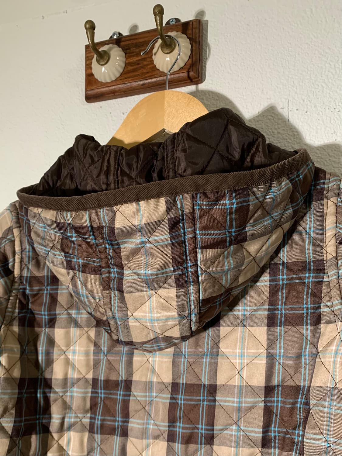 레이빔즈 체크 퀼팅자켓 상품이미지4