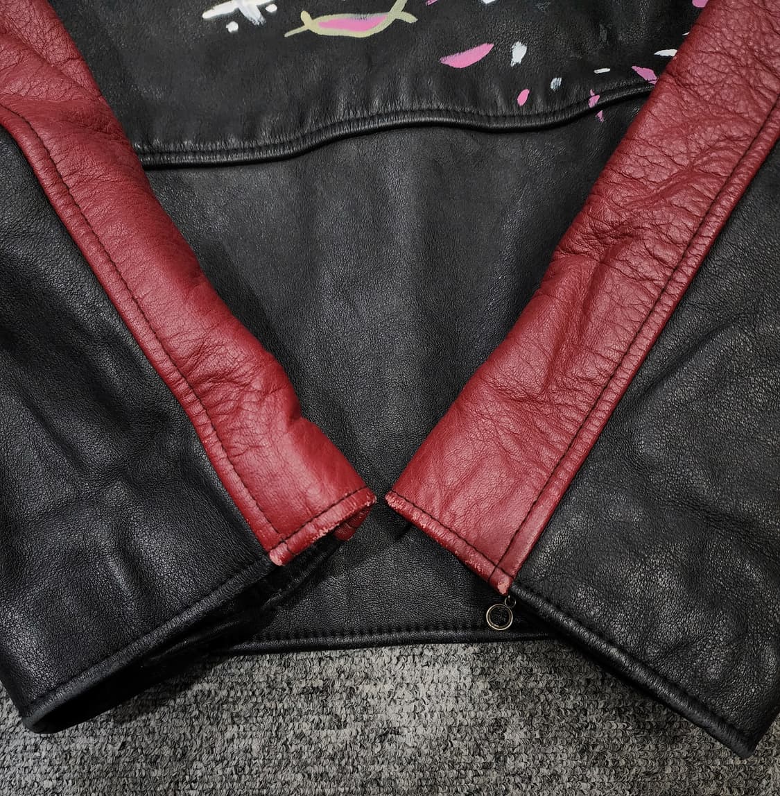 Bugle boy 빈티지 그래피티 소 가죽 자켓 레더 자켓 상품이미지8