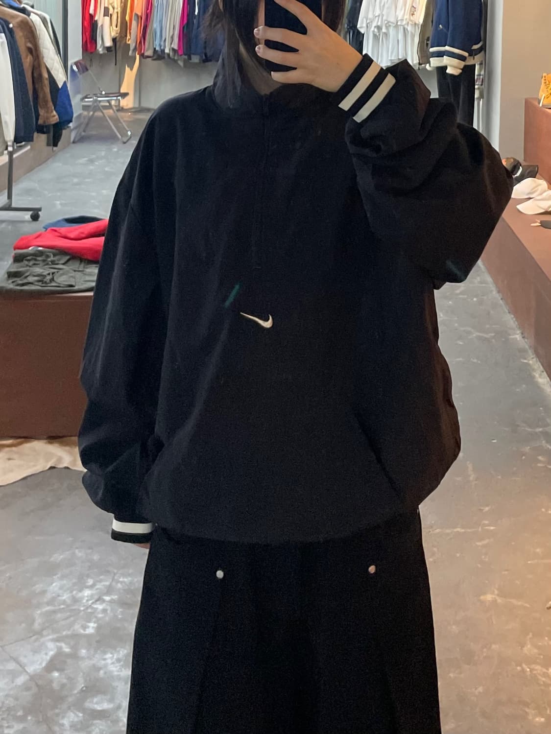 나이키 올드스쿨 블랙 아노락 웜업 H2288 상품이미지1