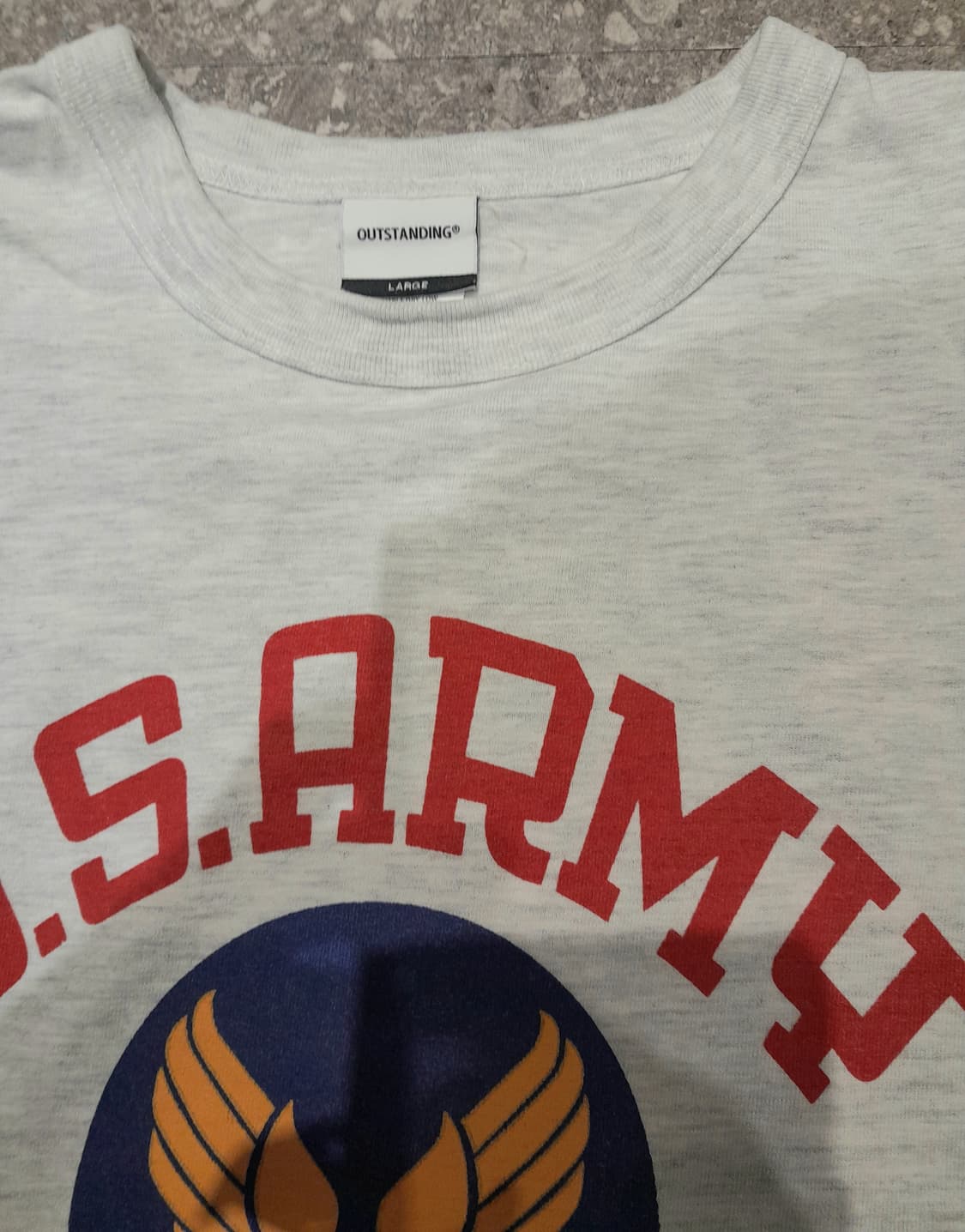 💥아웃스탠딩 에어포스 에쉬그레이 반팔 (L)   상품이미지7