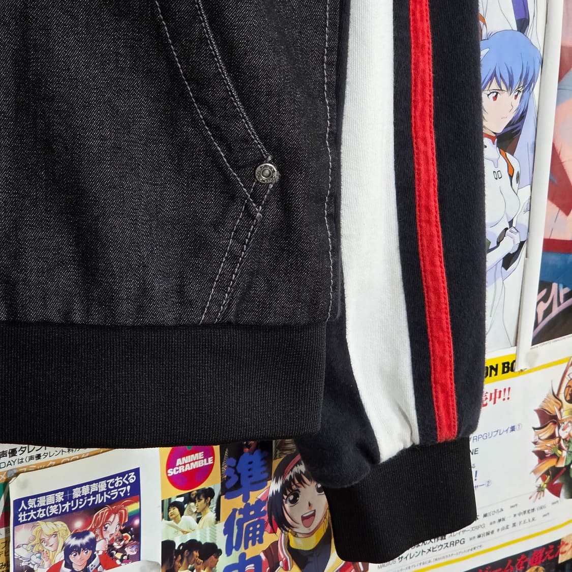 후부 레이싱 Y2K 데님 배색 후드 집업  상품이미지6