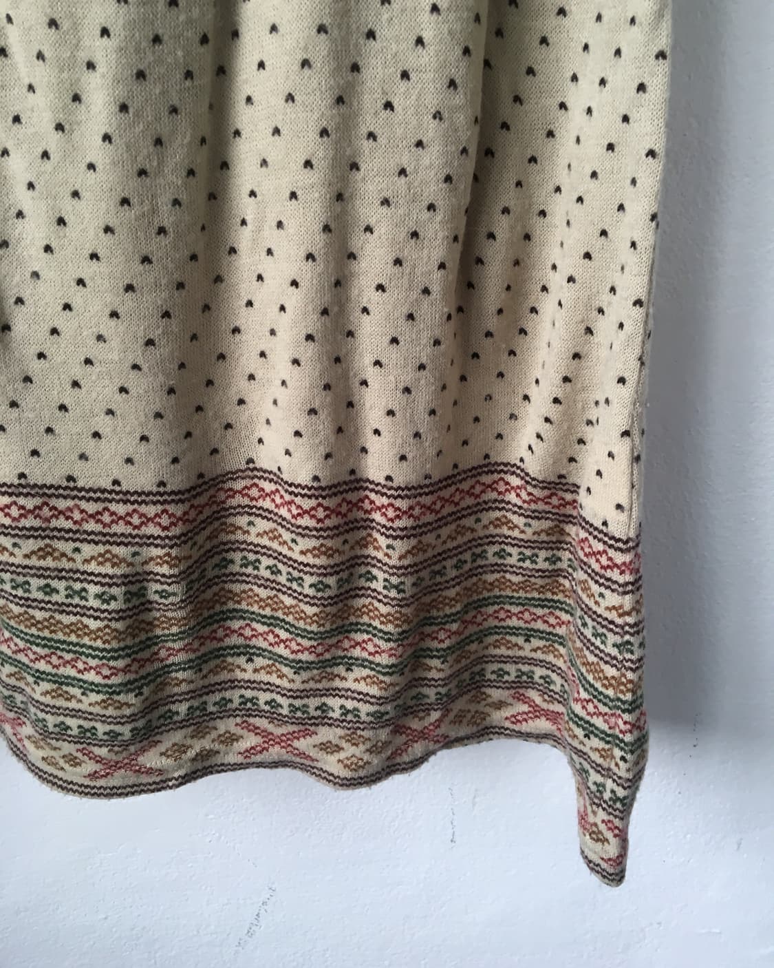 Heart pattern ethnic mood knit onepiece 상품이미지4