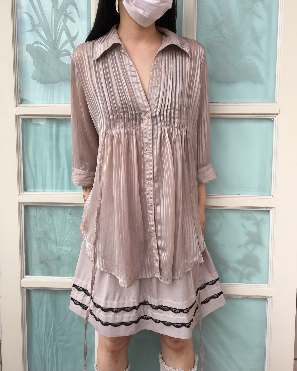 Pleats blouse 상품이미지1