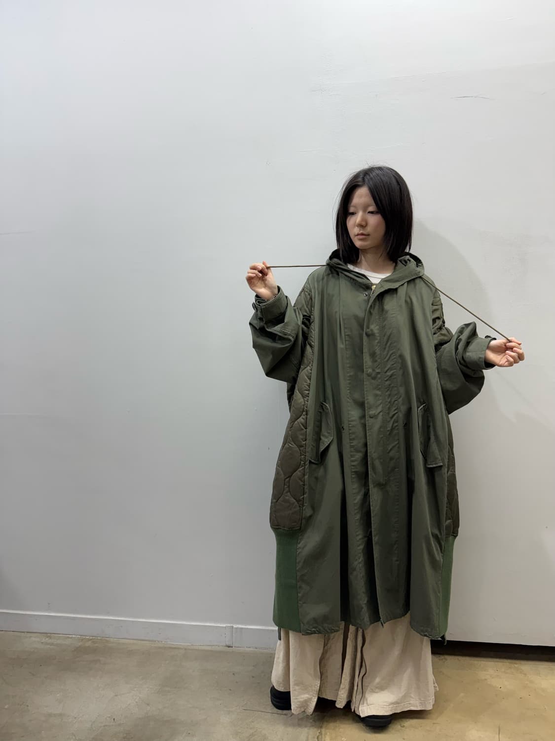 나나서카 빈티지 밀리터리 리워크 야상 코트 상품이미지4