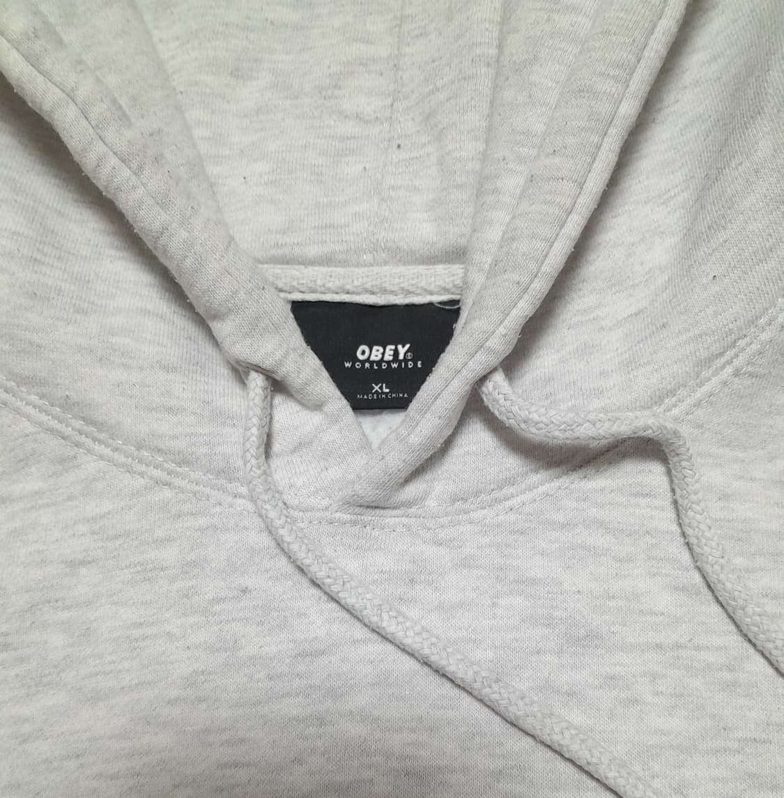 💥오베이 박스로고 후드 그레이 (XL) 
 상품이미지8
