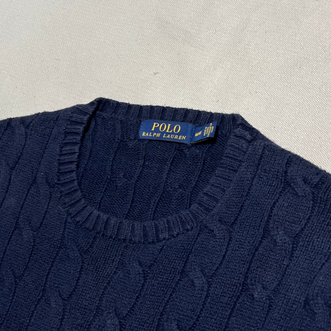 M 폴로랄프로렌 네이비 케이블 니트 상품이미지4