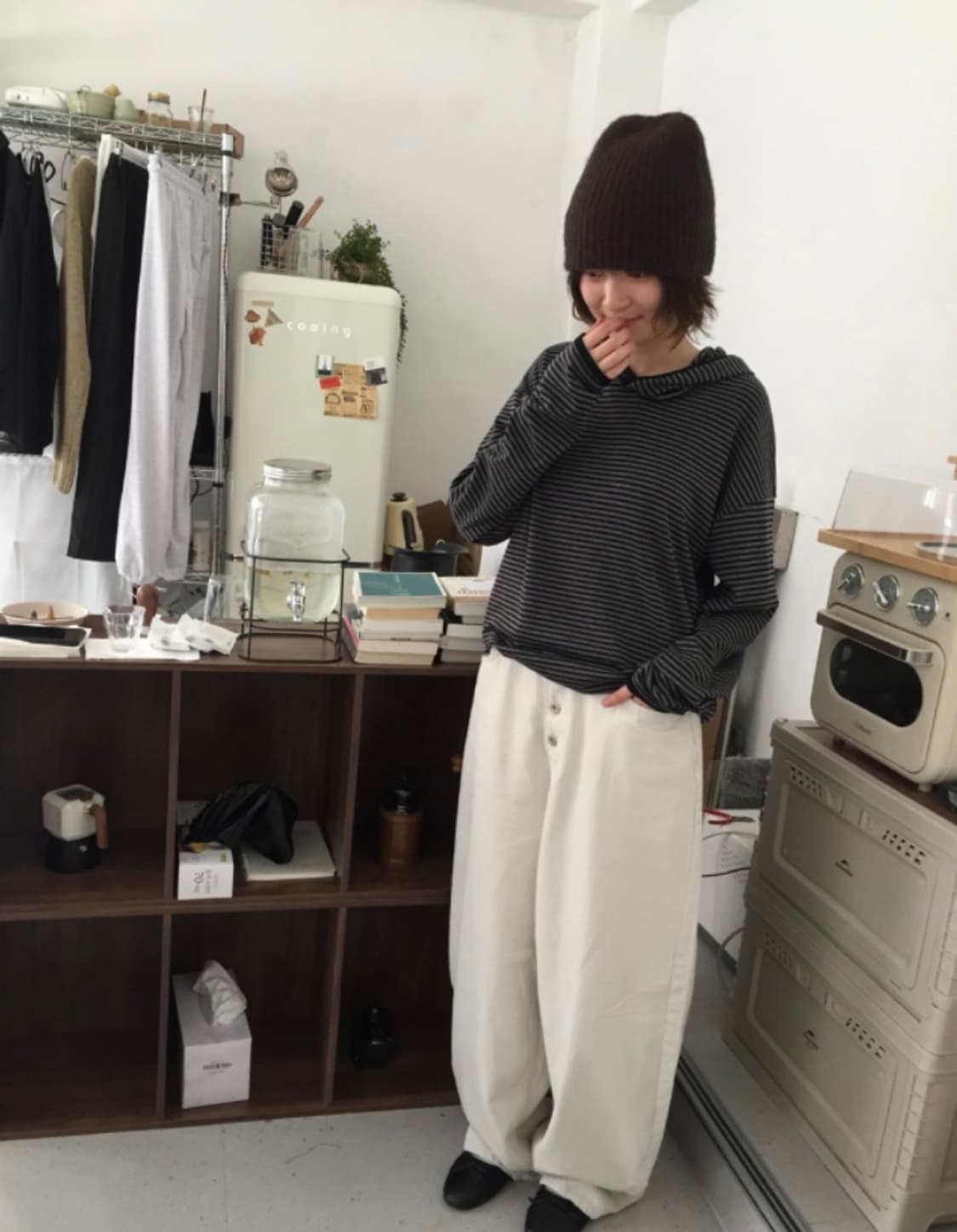 스트라이프 후드티 상품이미지2