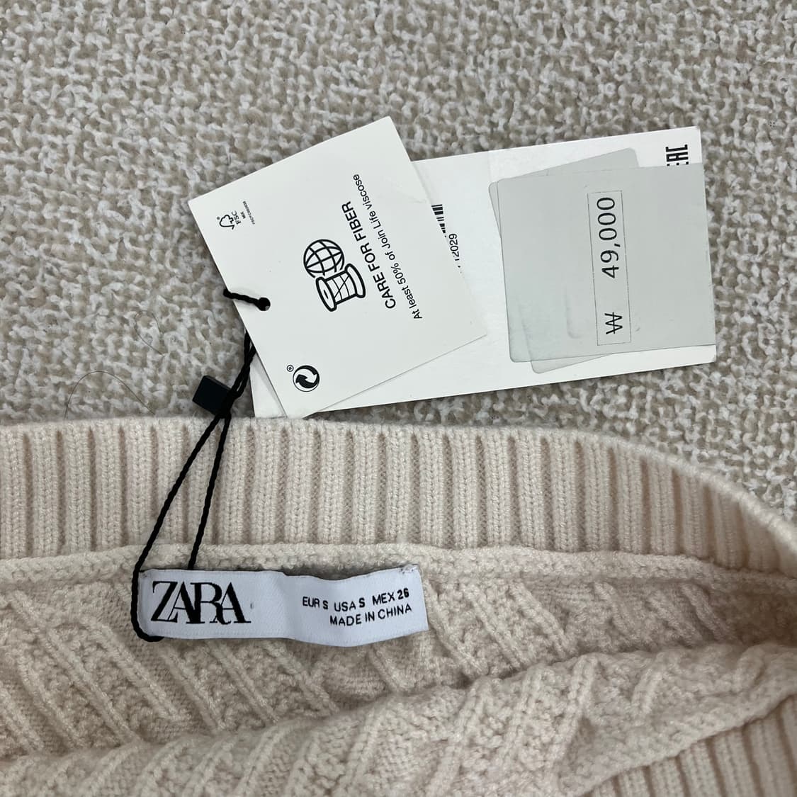 [S] 새상품 자라 원숄더 케이블 니트 스웨터 0119M1 상품이미지2