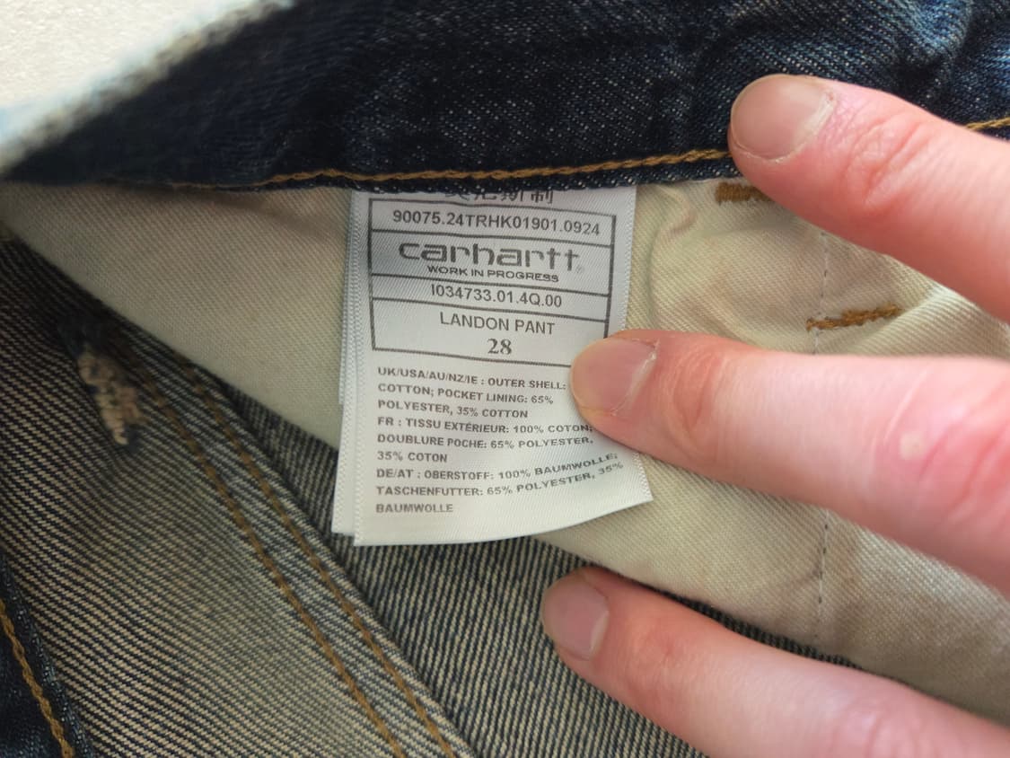 칼하트 랜든 팬츠 블루 28 상품이미지4