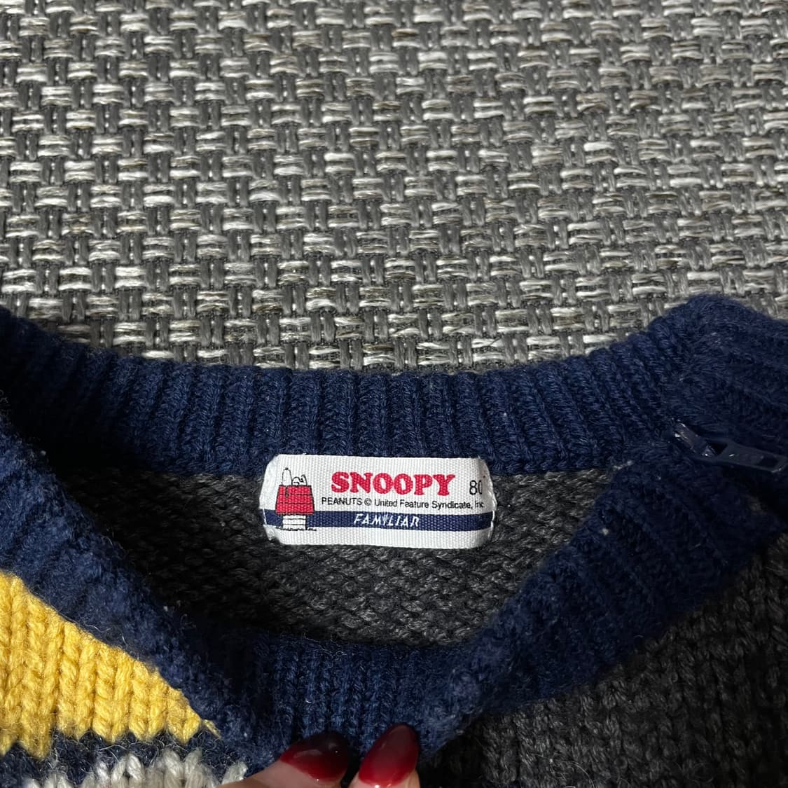빈티지 스누피 키즈 별 긴팔 니트 80 상품이미지5