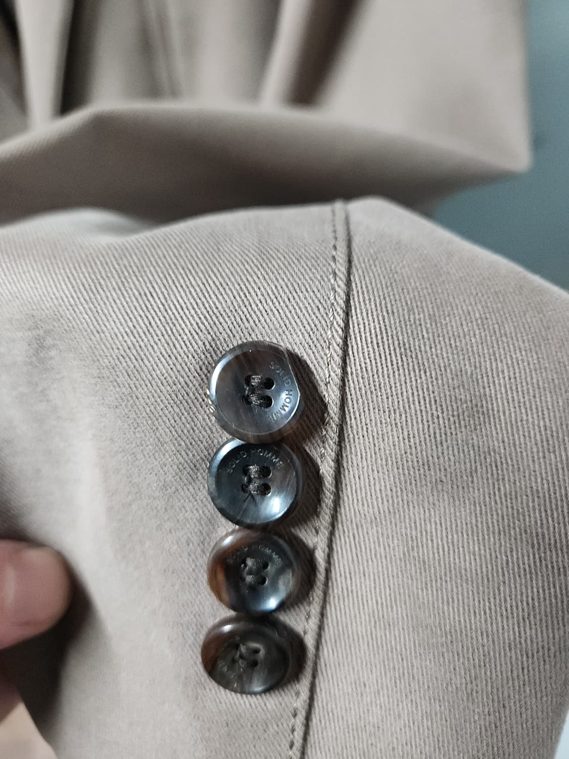 우영미 솔리드 옴므 코튼 블레이저 자켓 상품이미지5