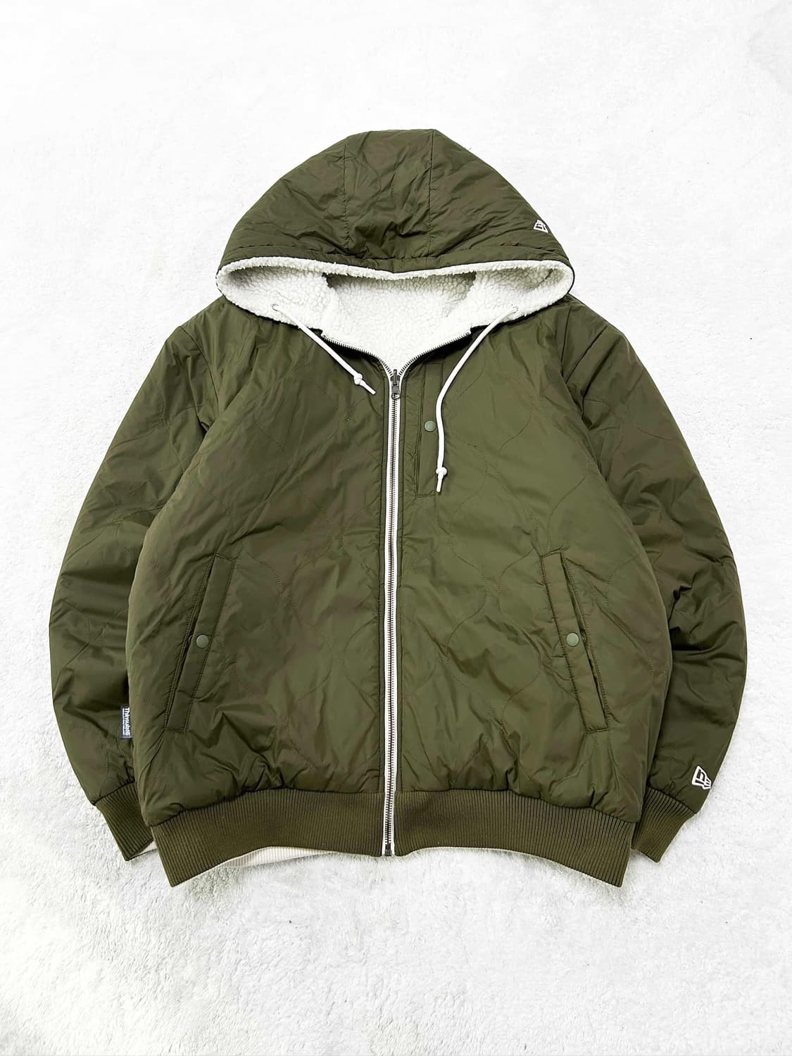 뉴에라 리버시블 카키 쉐르파 자켓 상품이미지7