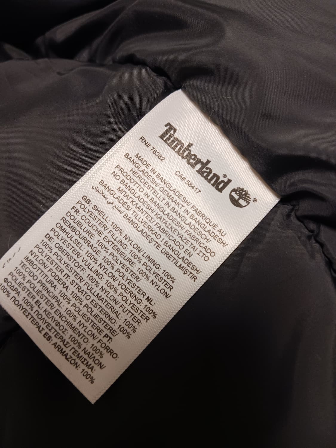 팀버랜드 경량 퀄팅 패딩 상품이미지4