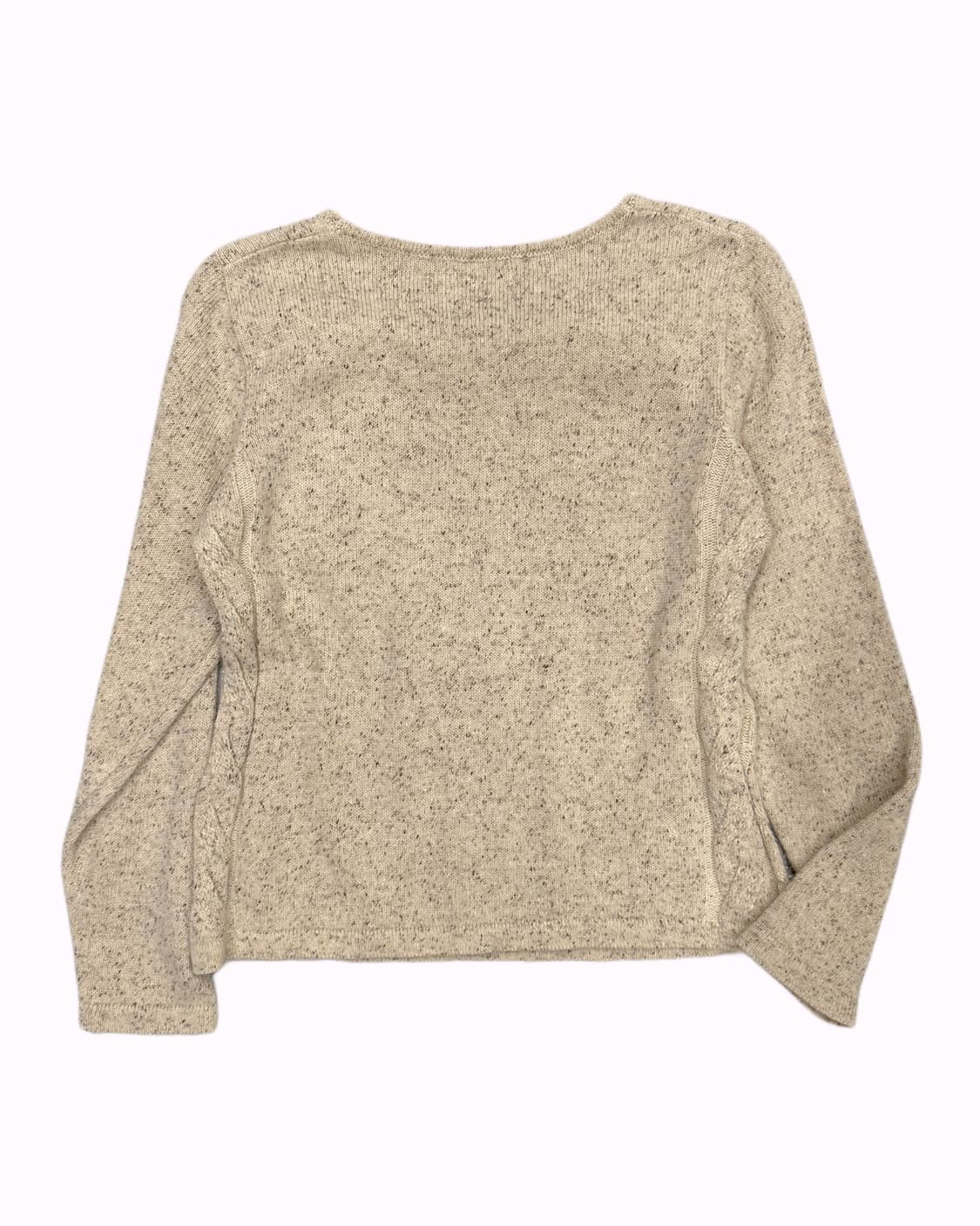fur treaming beige wool knit 상품이미지4