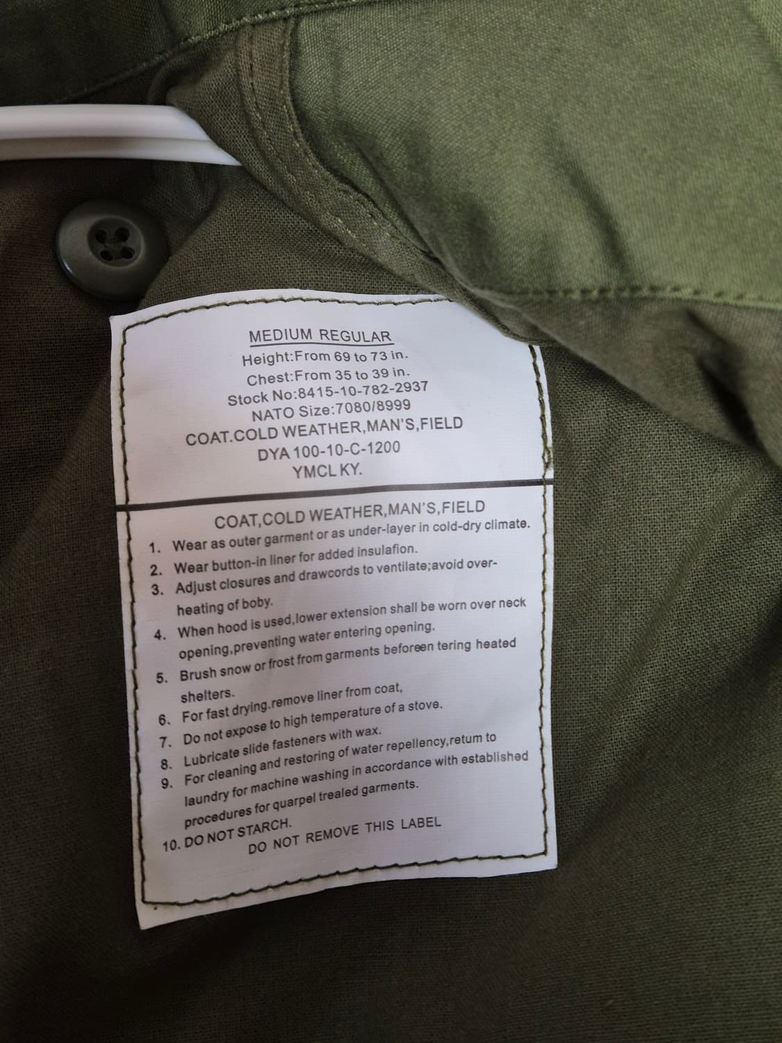 YMCLKY M65 필드자켓 M 올리브 상품이미지3