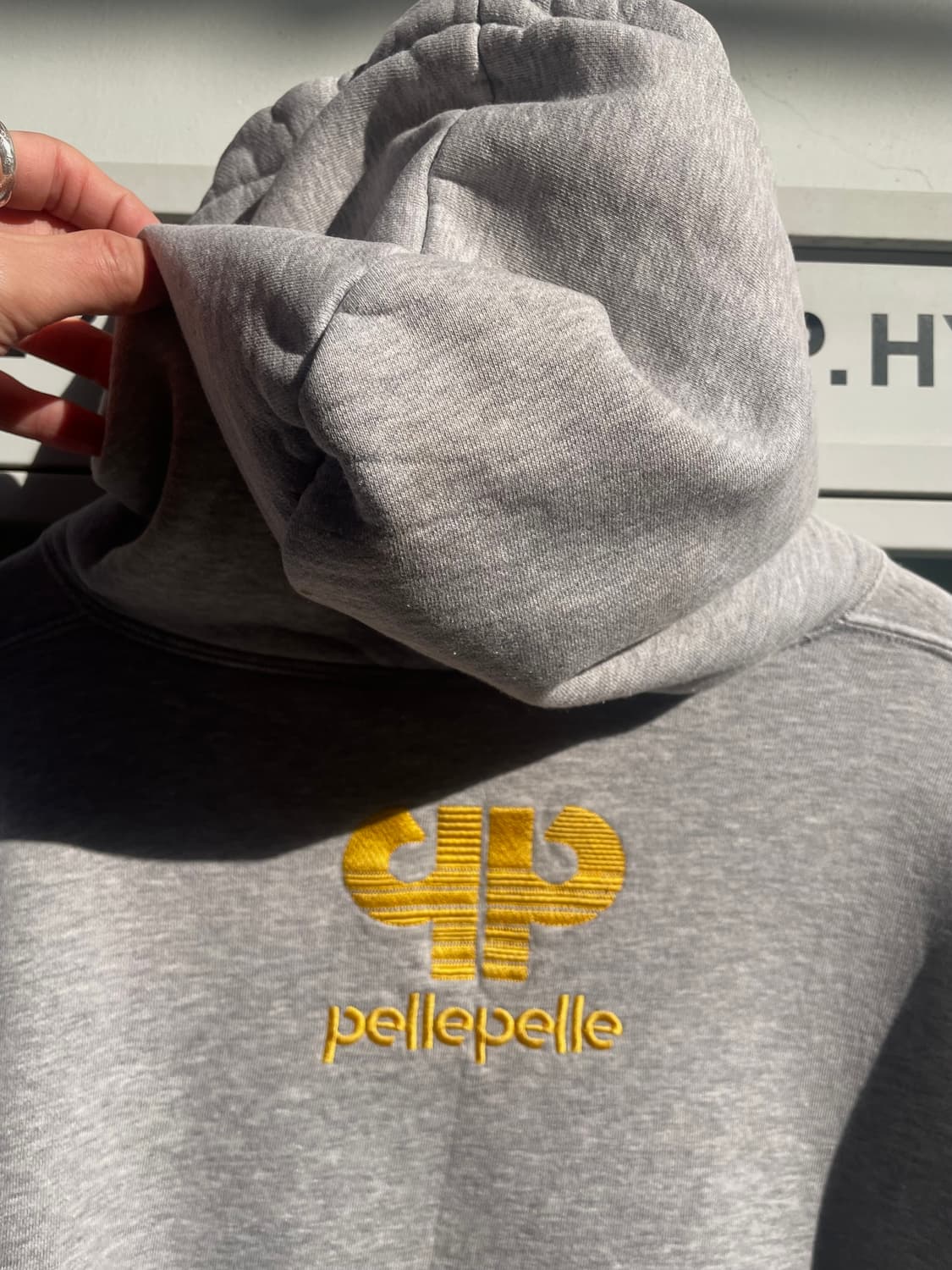 Pelle Pelle big logo grey hoodie 상품이미지9