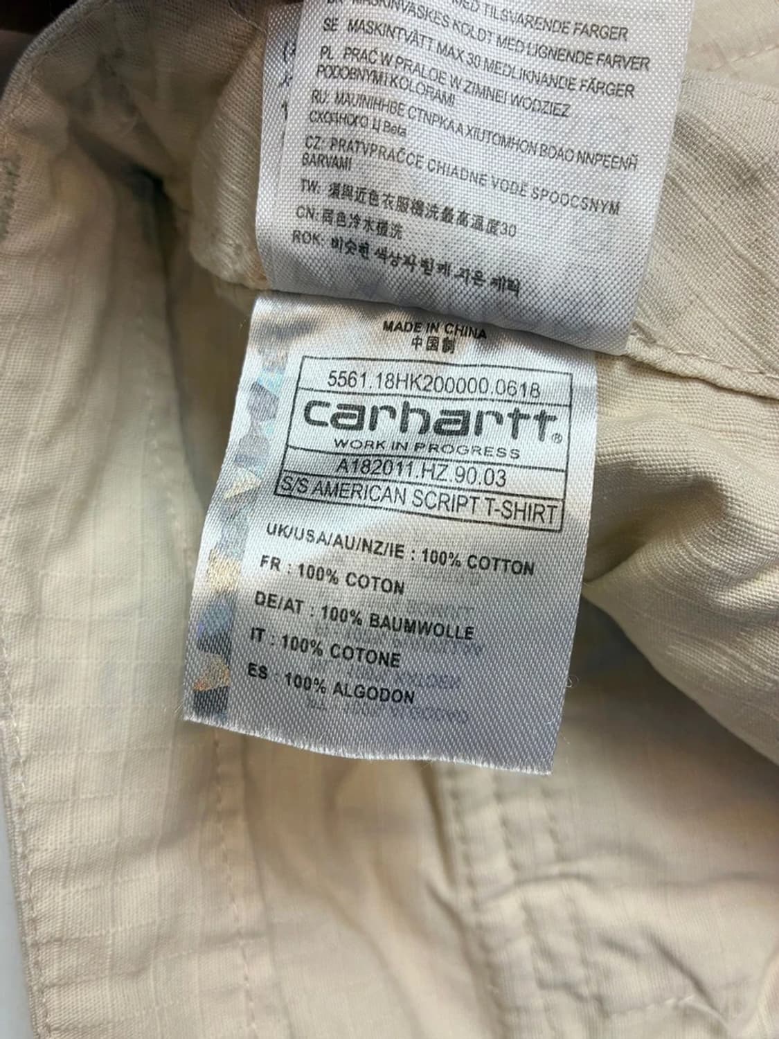 칼하트 윕 베이지 립스탑 카고 와이드 팬츠 PN5575    상품이미지10