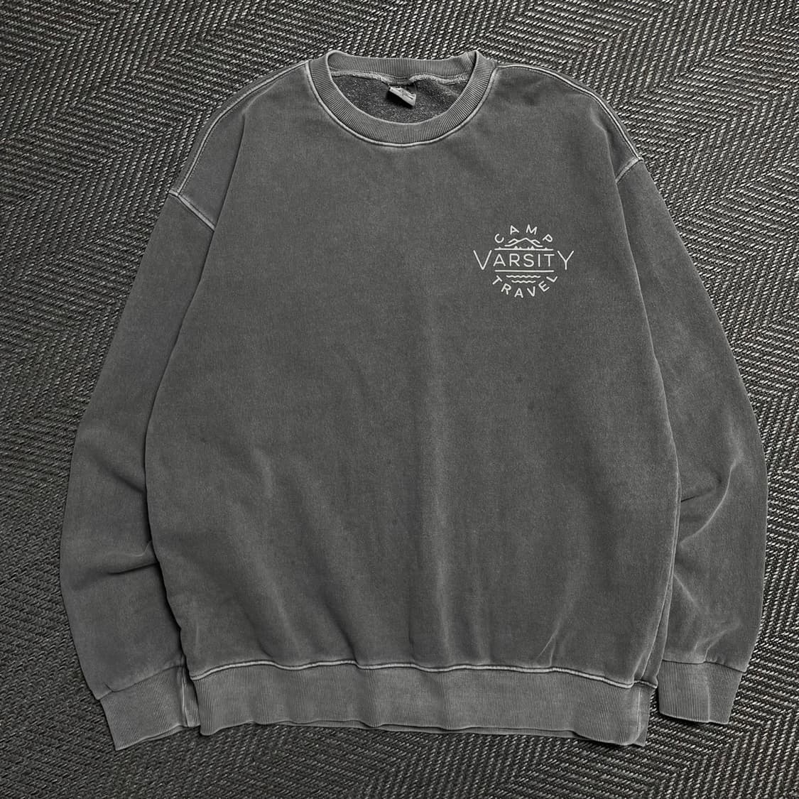 트레블 바시티 빅로고 피그먼트 박시핏 맨투맨o 5388 상품이미지1