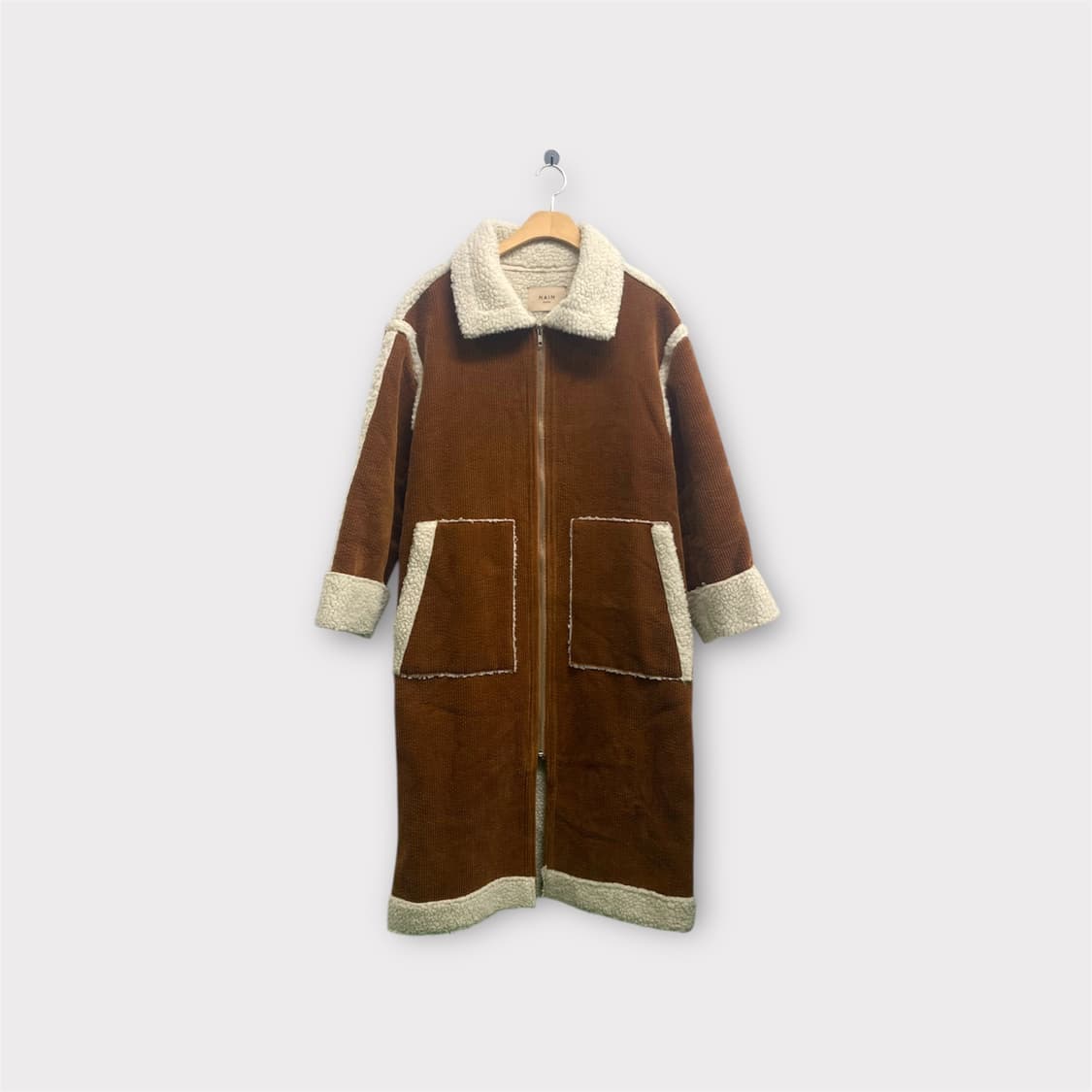 듀로이 뽀글이 안감 롱코트 free  상품이미지1