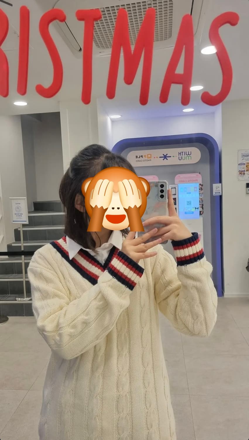 빈티지 필데이즈 TMRW 와펜 프레피룩 케이블 니트 브이넥 스쿨룩 상품이미지3