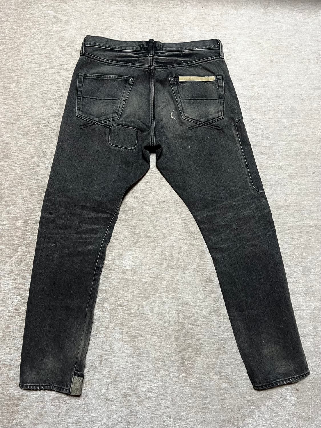 블랙 리페어 데님 / 패치워크 워싱  상품이미지2