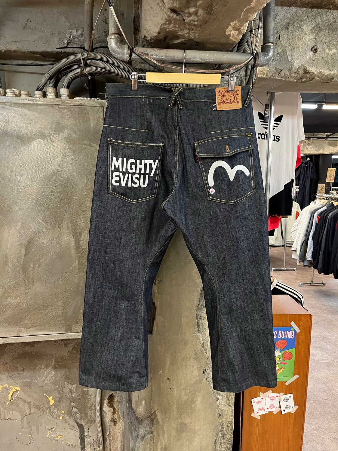 에비수 백프린팅 데님 팬츠 36  #csz1792 상품이미지1