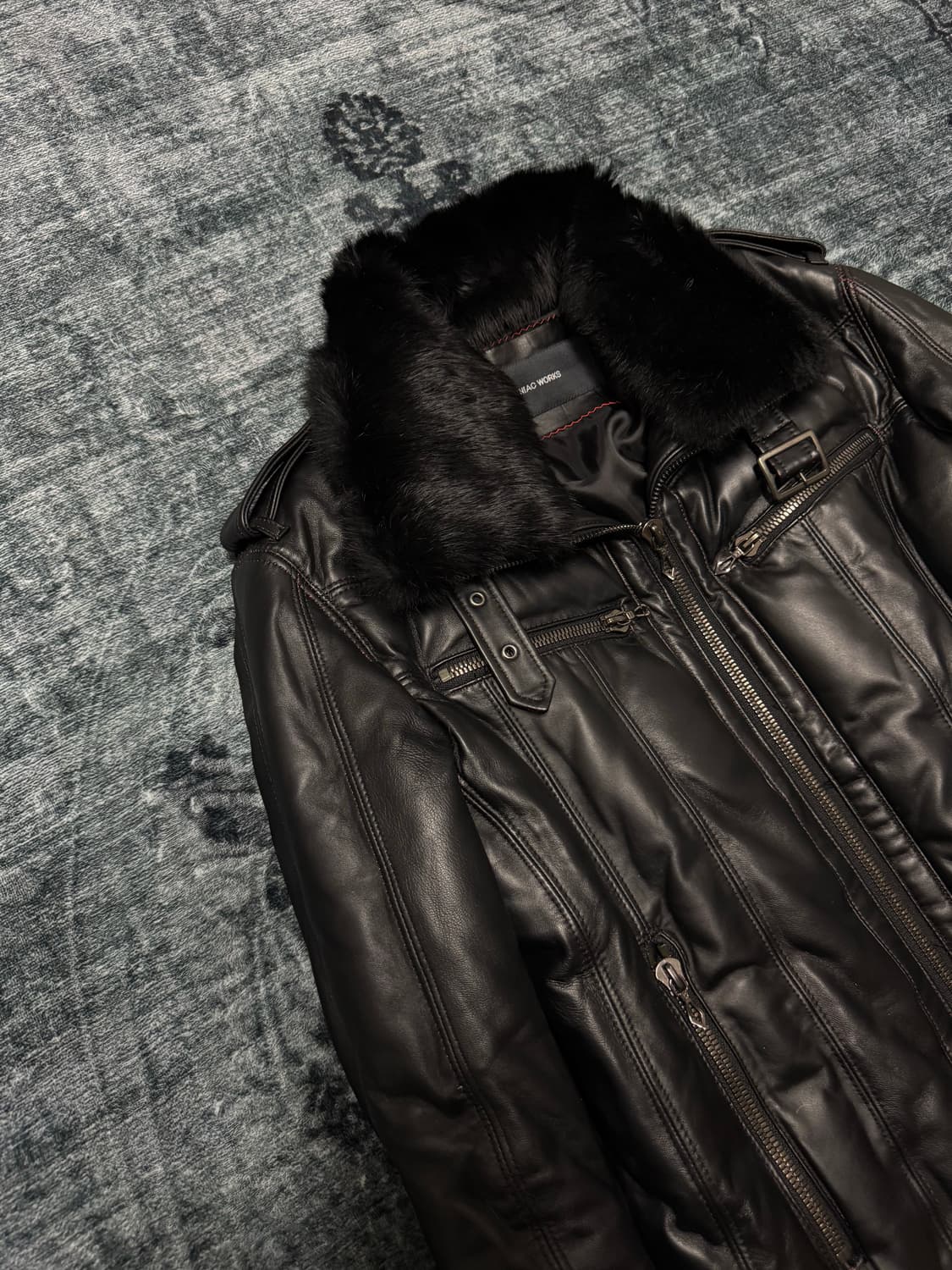 Maniac works vkei leather fur jacket 상품이미지2