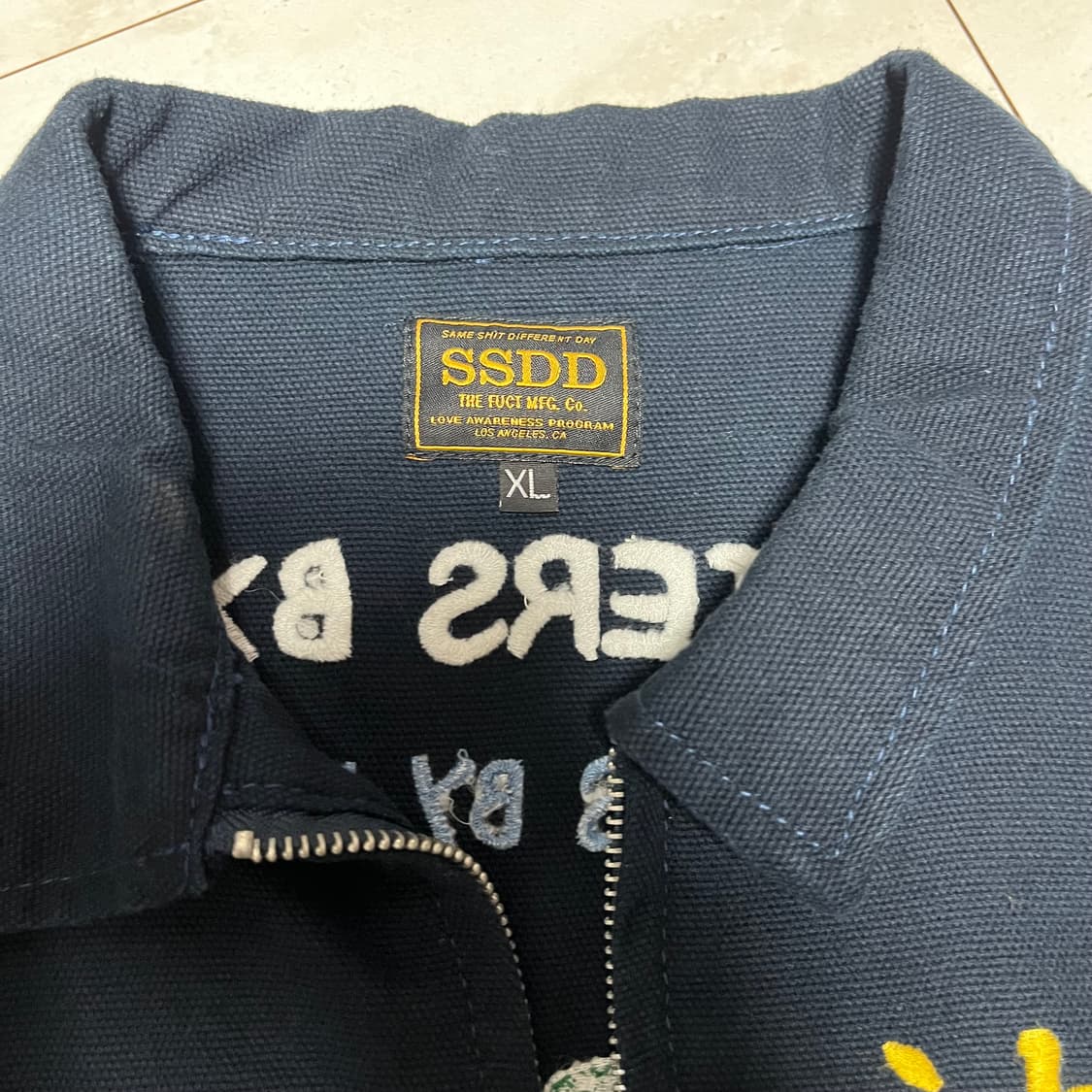 FUCT SSDD 퍽트 베트남 수베니어 자수 캔버스 자켓 XL사이즈 상품이미지3