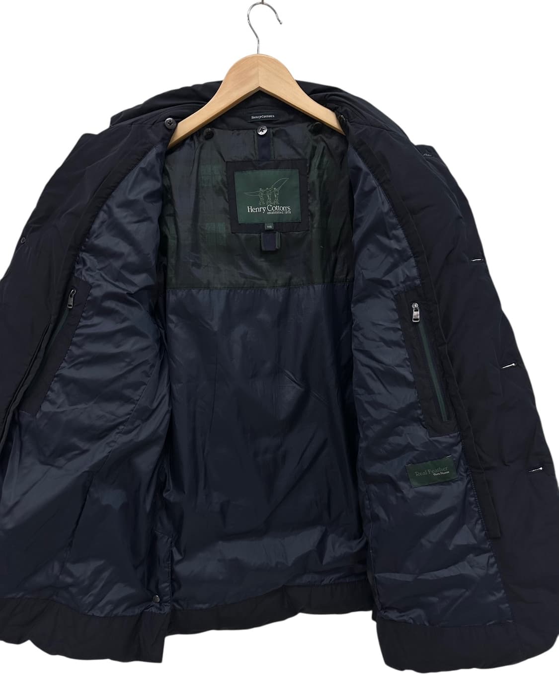 헨리코튼 덕다운 패딩자켓 블랙네이비 (2XL) 상품이미지8