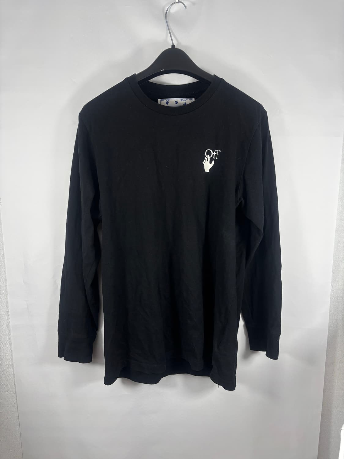 (정품/XL)오프화이트 파스칼 페인팅 블랙 긴팔 티셔츠 상품이미지2