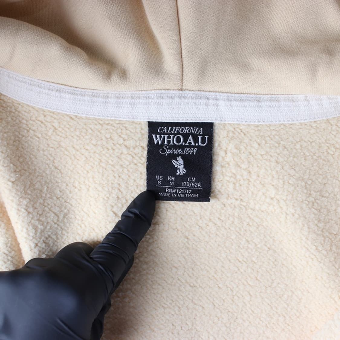 후아유 캘리포니아 레터링 옐로우 후드집업 M 상품이미지5