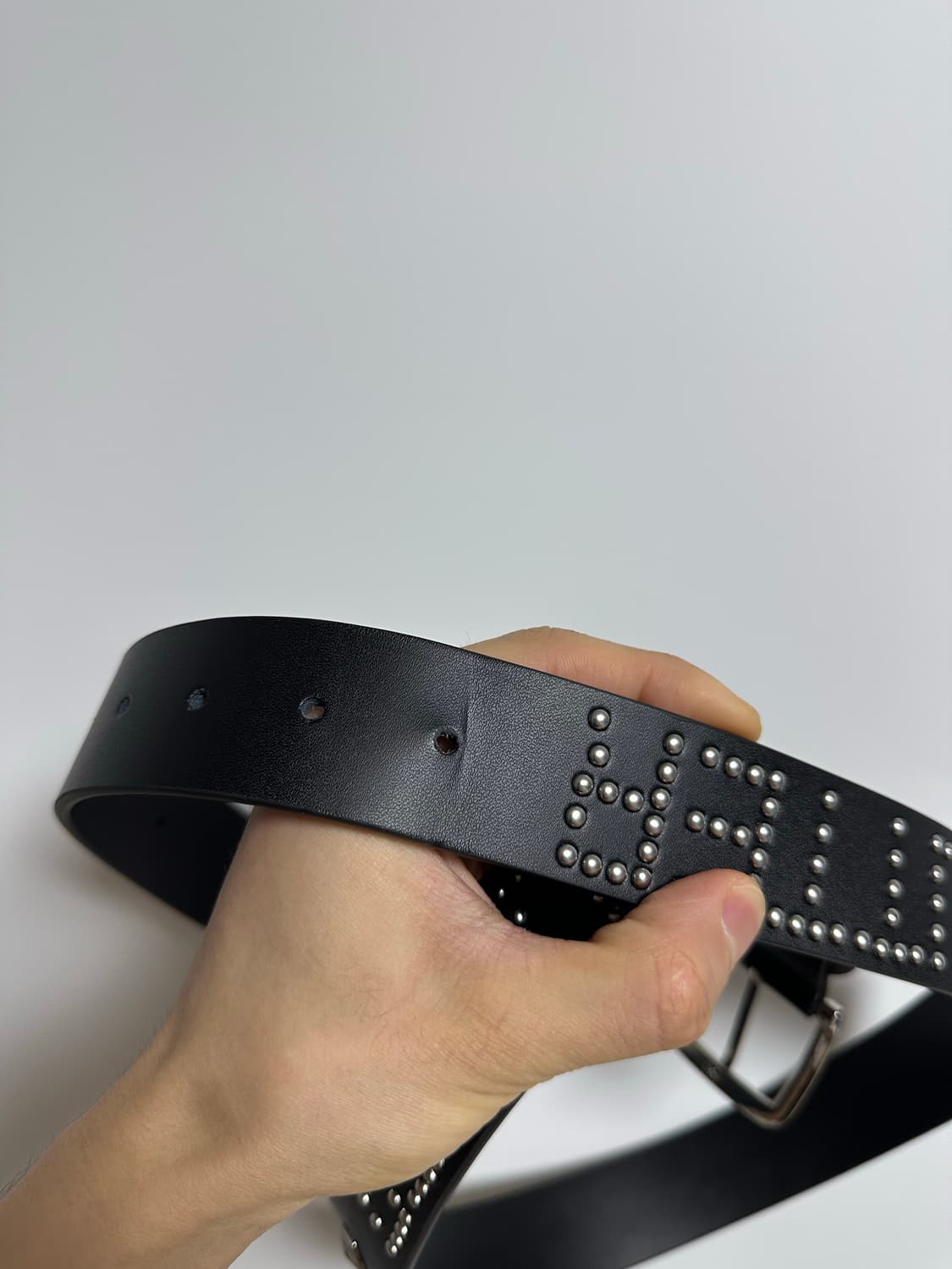 Butter Goods 버터굿즈 레더 스터드 벨트 급처 상품이미지4