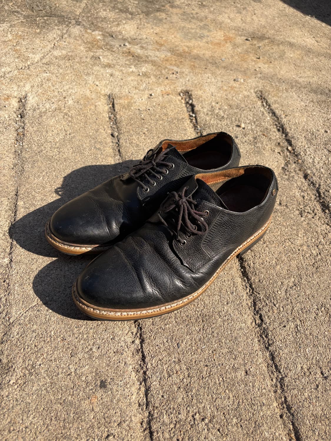 00s Timberland 블랙 레더 더비 슈즈 260mm 상품이미지1