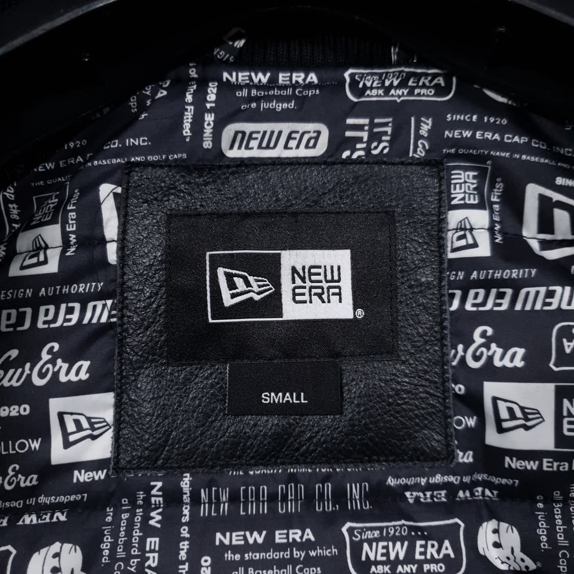 뉴에라 오리지네이터스 패치워크 울 레더 가죽 바시티 자켓 블랙 S 상품이미지7