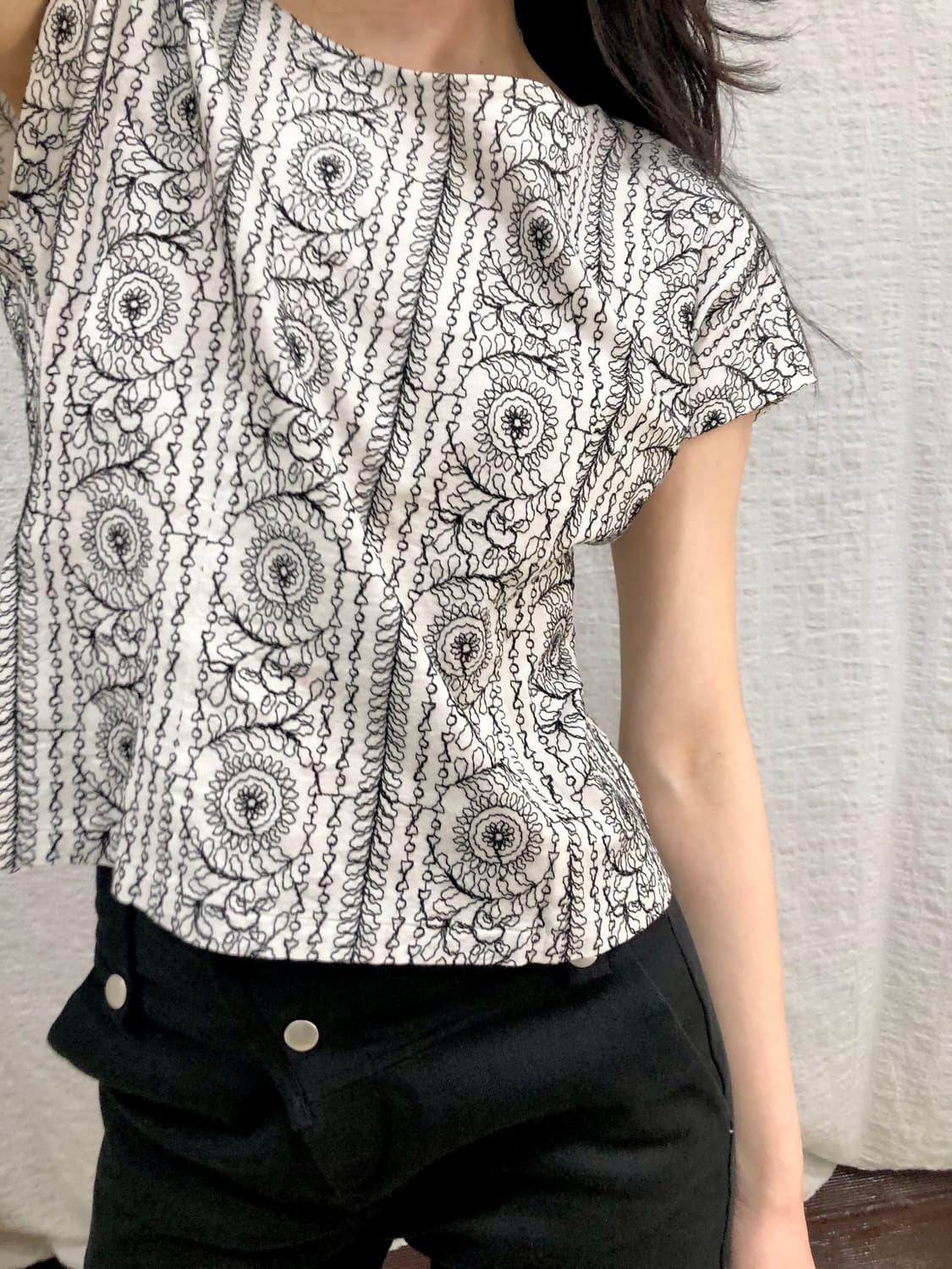 Pattern summer blouse 상품이미지1