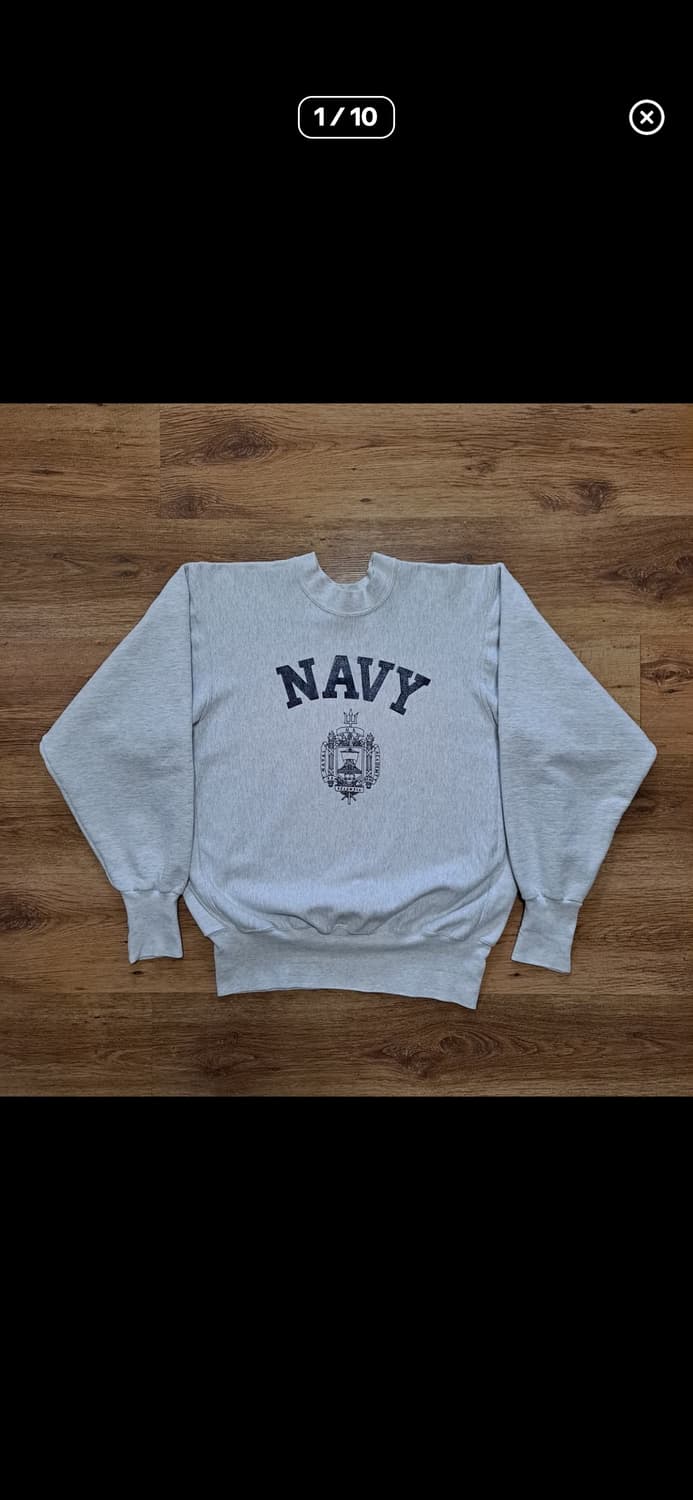 재판매입니다. 90s 미군 미해군사관학교 navy 스웻 상품이미지1