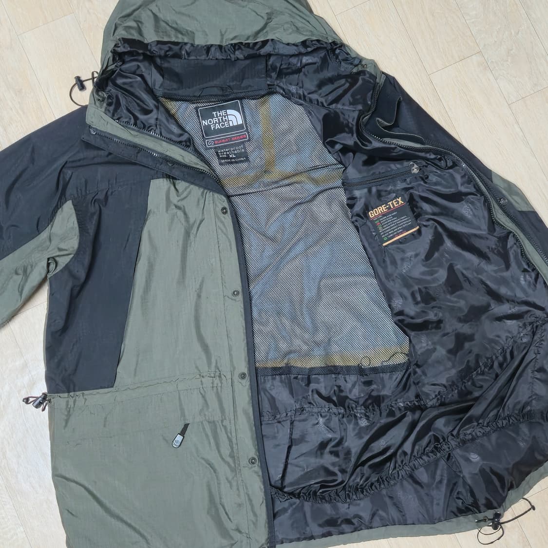 XL)노스페이스 카키 써밋 고어텍스 바람막이 상품이미지8