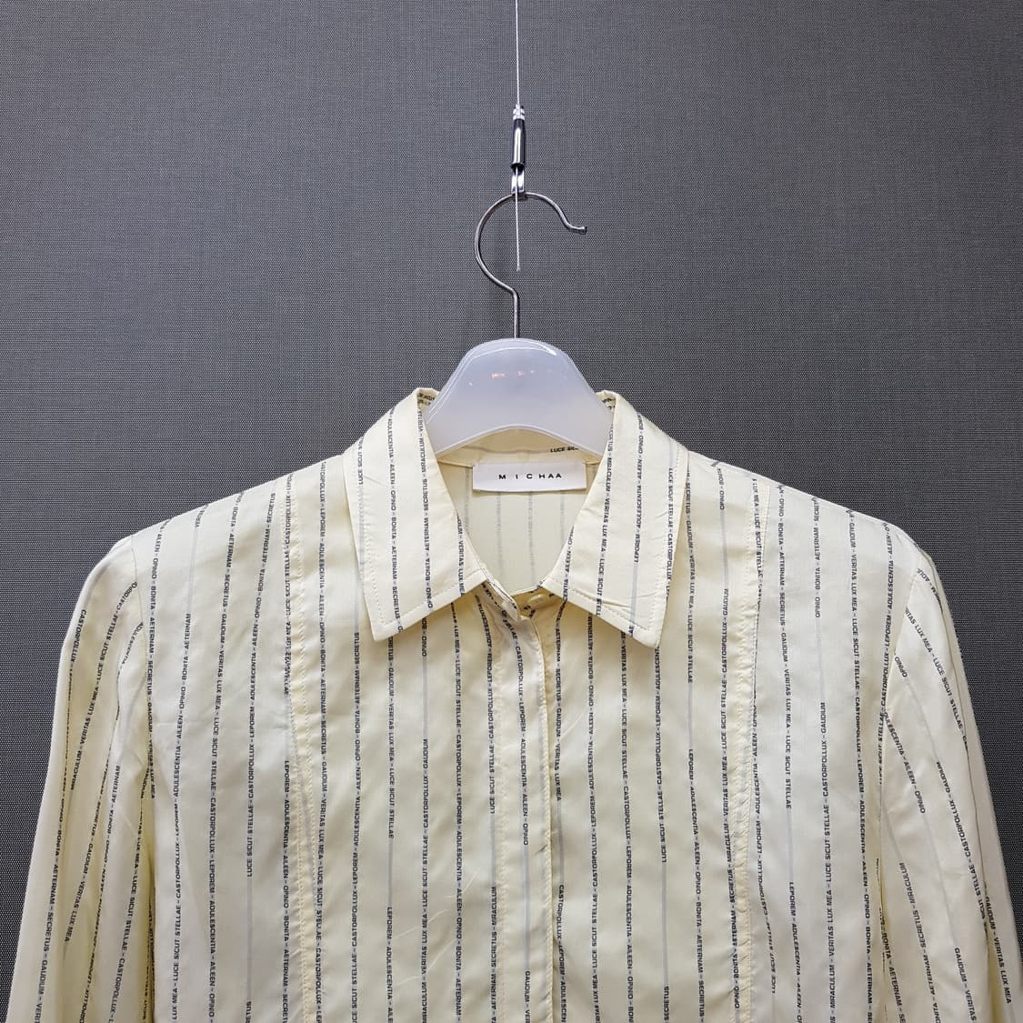 미샤  레터 스트라이프 실크 셔츠 블라우스 85-97-160 사이즈 상품이미지2