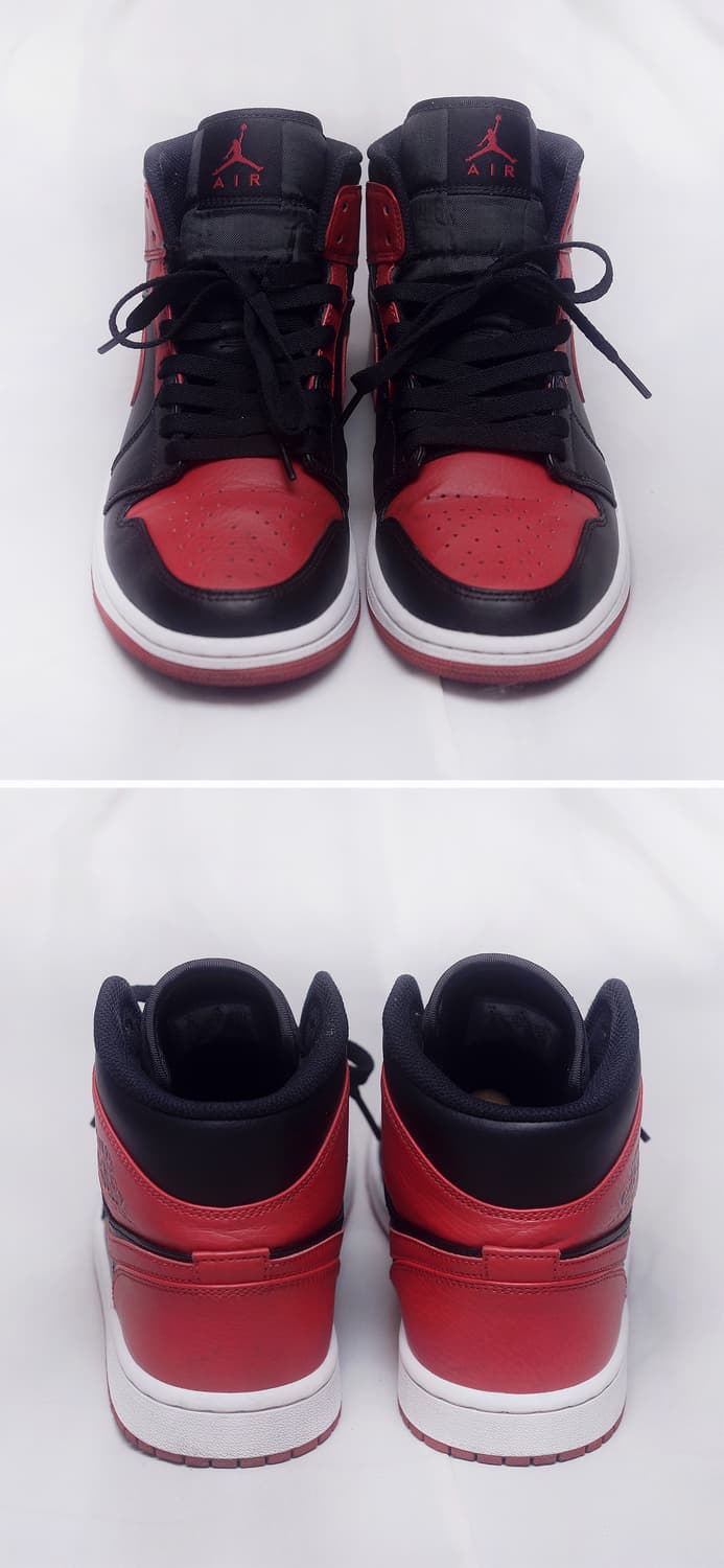 신품급) 나이키 에어 조던1 미드 브레드밴드 (US8 / 255-260) 상품이미지3