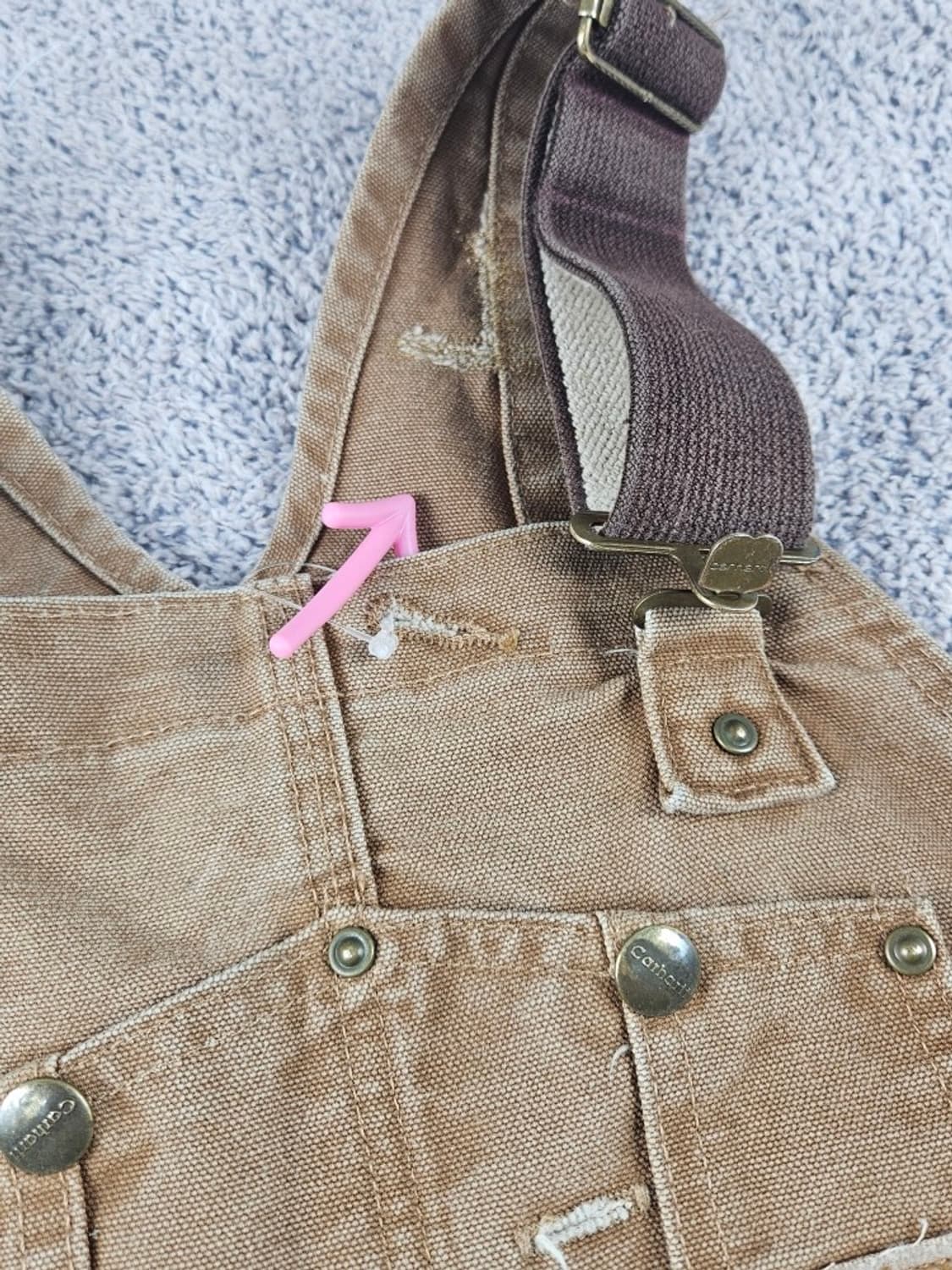 칼하트 R06 덕 캔버스 더블니 오버롤 슈트 (30X30) / 10924 상품이미지5