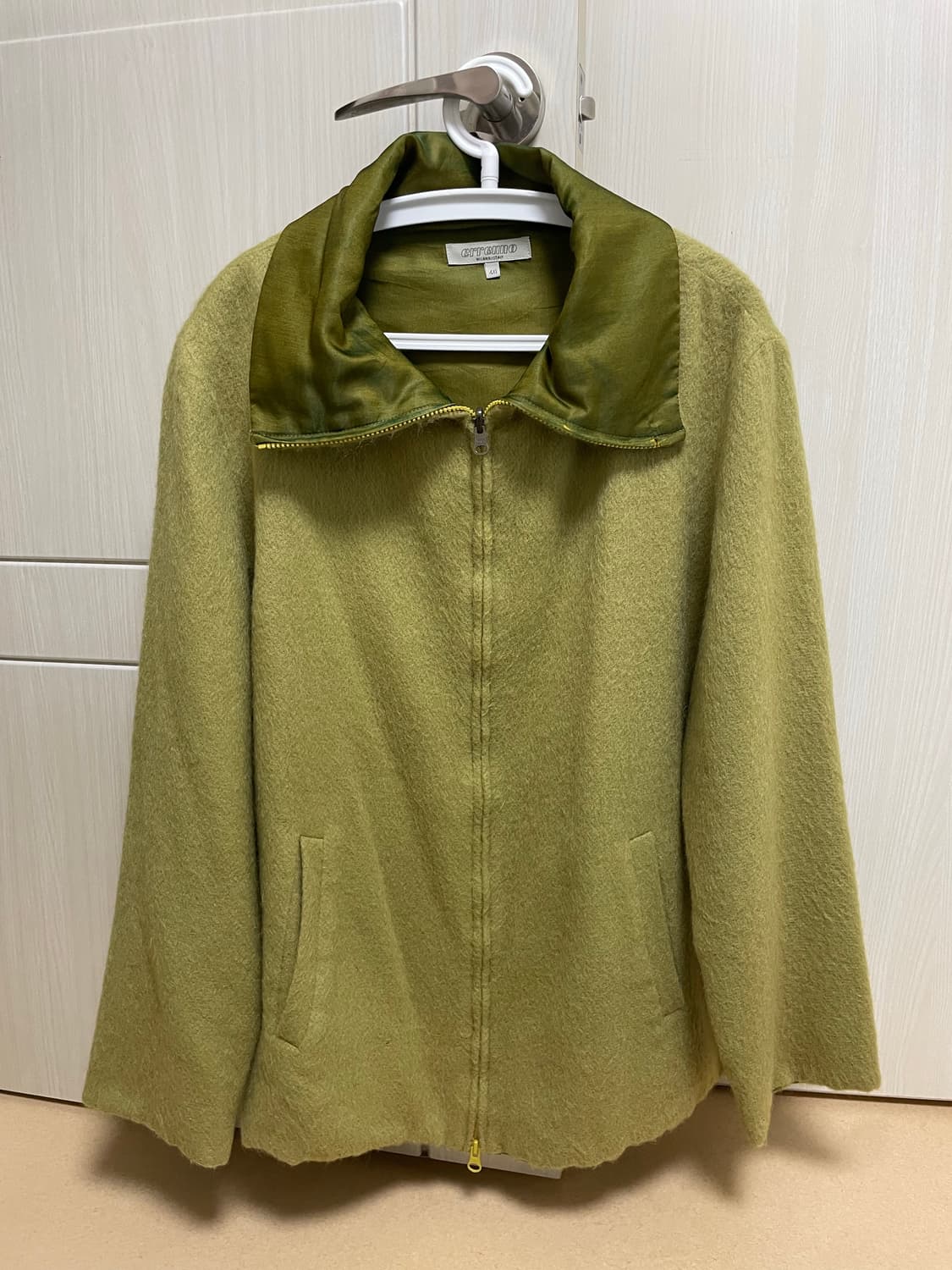 울 블렌드 하프 집업 자켓 올리브 (Made in Italy) 상품이미지1