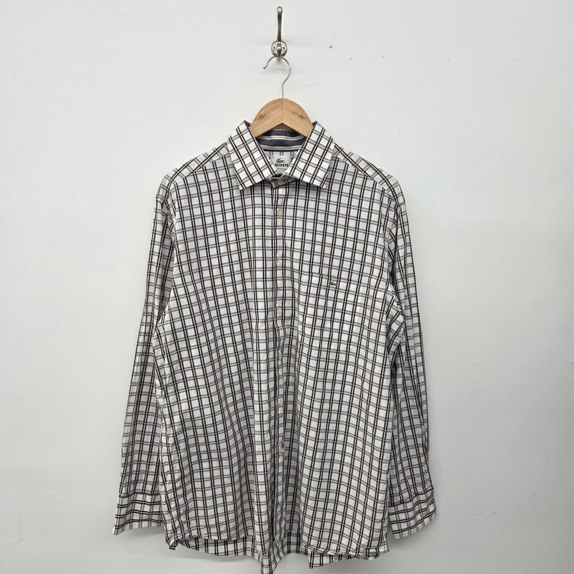 라코스테 체크 긴팔 셔츠 남XL 상품이미지1