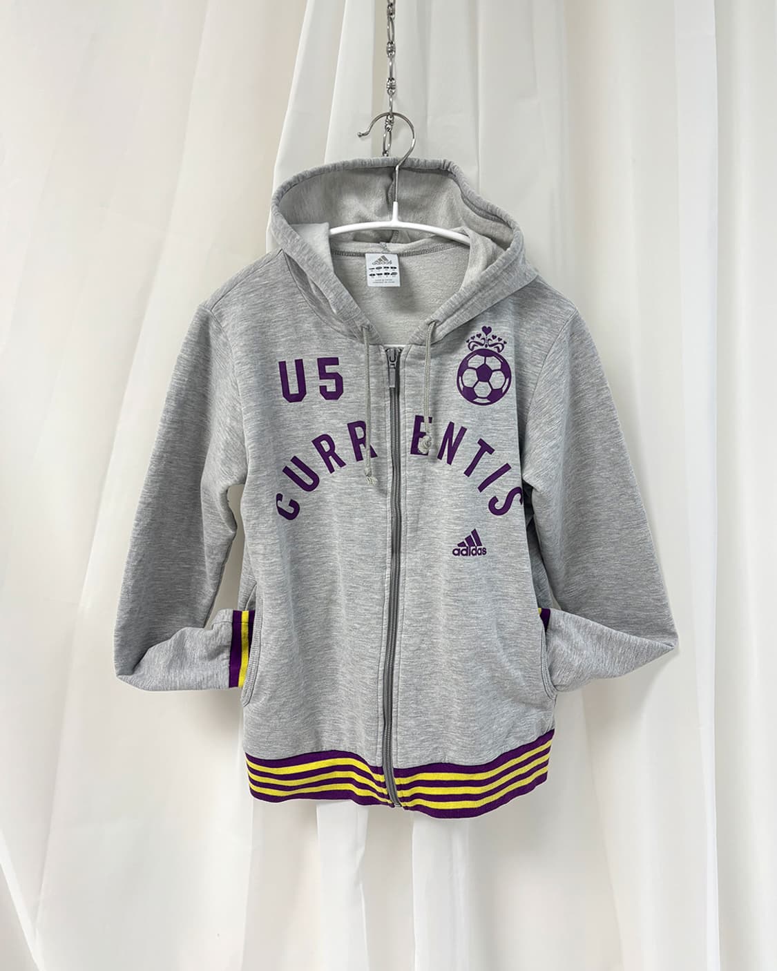 Adidas sporty grey hoodie zip-up 상품이미지5