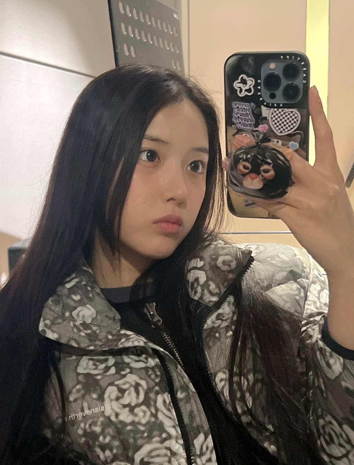 디스이즈네버댓 PERTEX® T 다운 재킷 플라워 그레이 상품이미지4