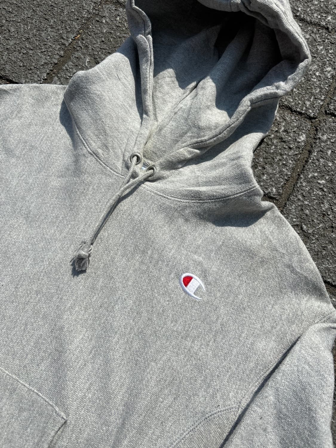 챔피온 리버스위브 후드티 그레이 상품이미지6