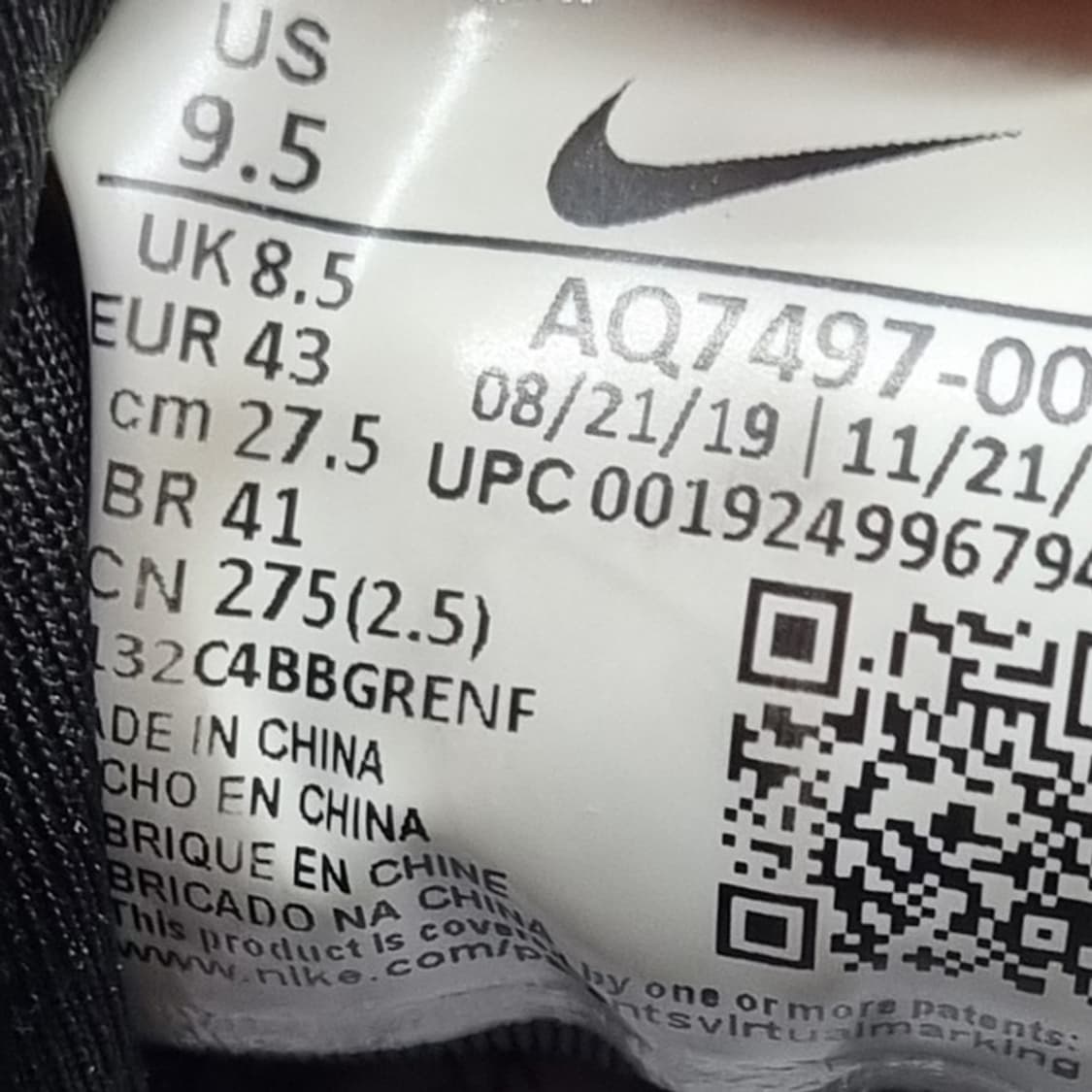 나이키 줌 윈플로6 남성 운동화275 상품이미지6