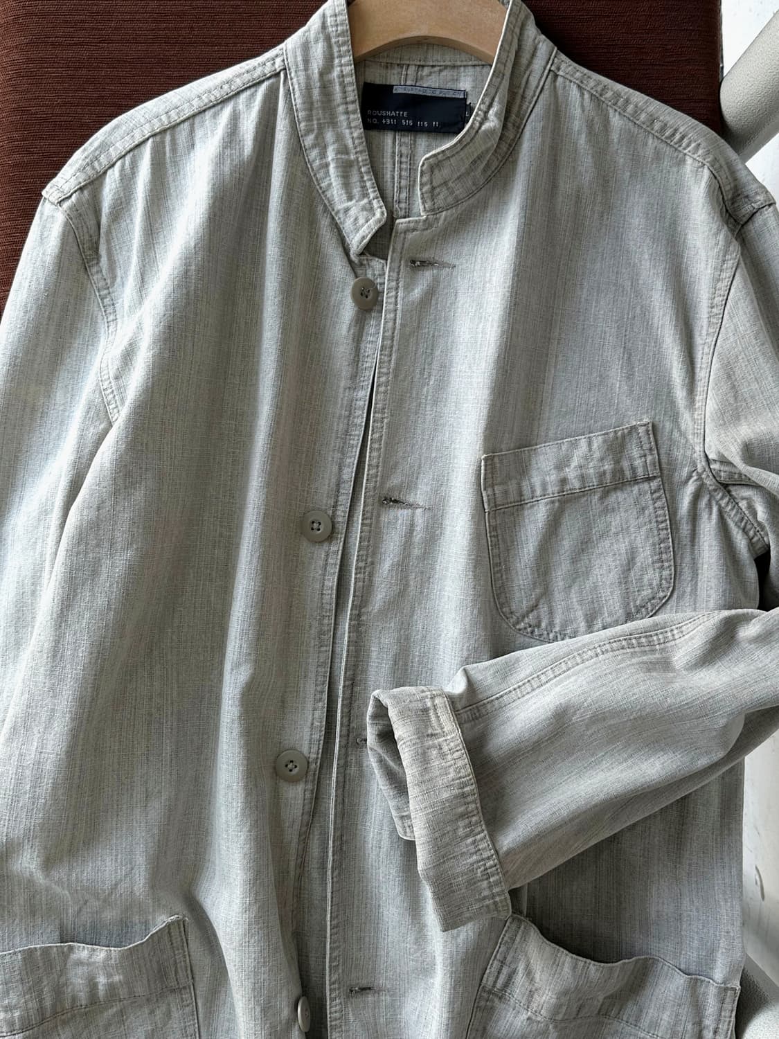 Denim stand collar work jacket 상품이미지7