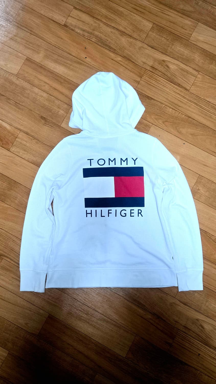 타미힐피거 스포츠 흰색 후드집업 상품이미지1